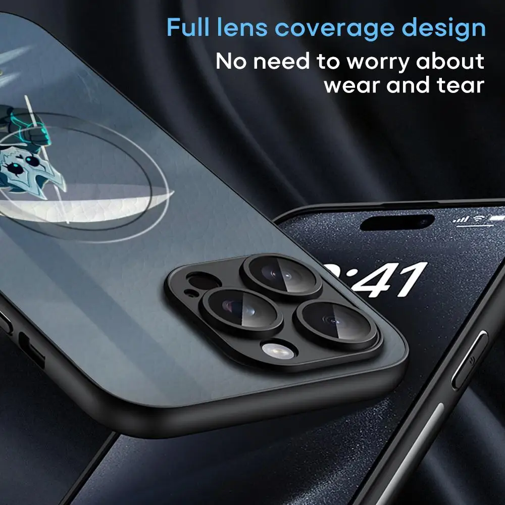 Kaiju No 8 japan hot anime Phone Case For iPhone 16 15 14 13 12 11 Plus Pro Max  High-end Luxury Magsafe Sheepskin