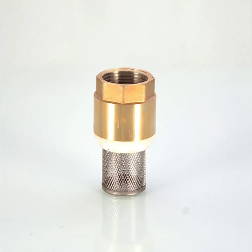 Heavy Duty Brass Bottom Valve Check Valve With Mesh Filter For Water Pumps Durable Pipe Plumbing System Fittings