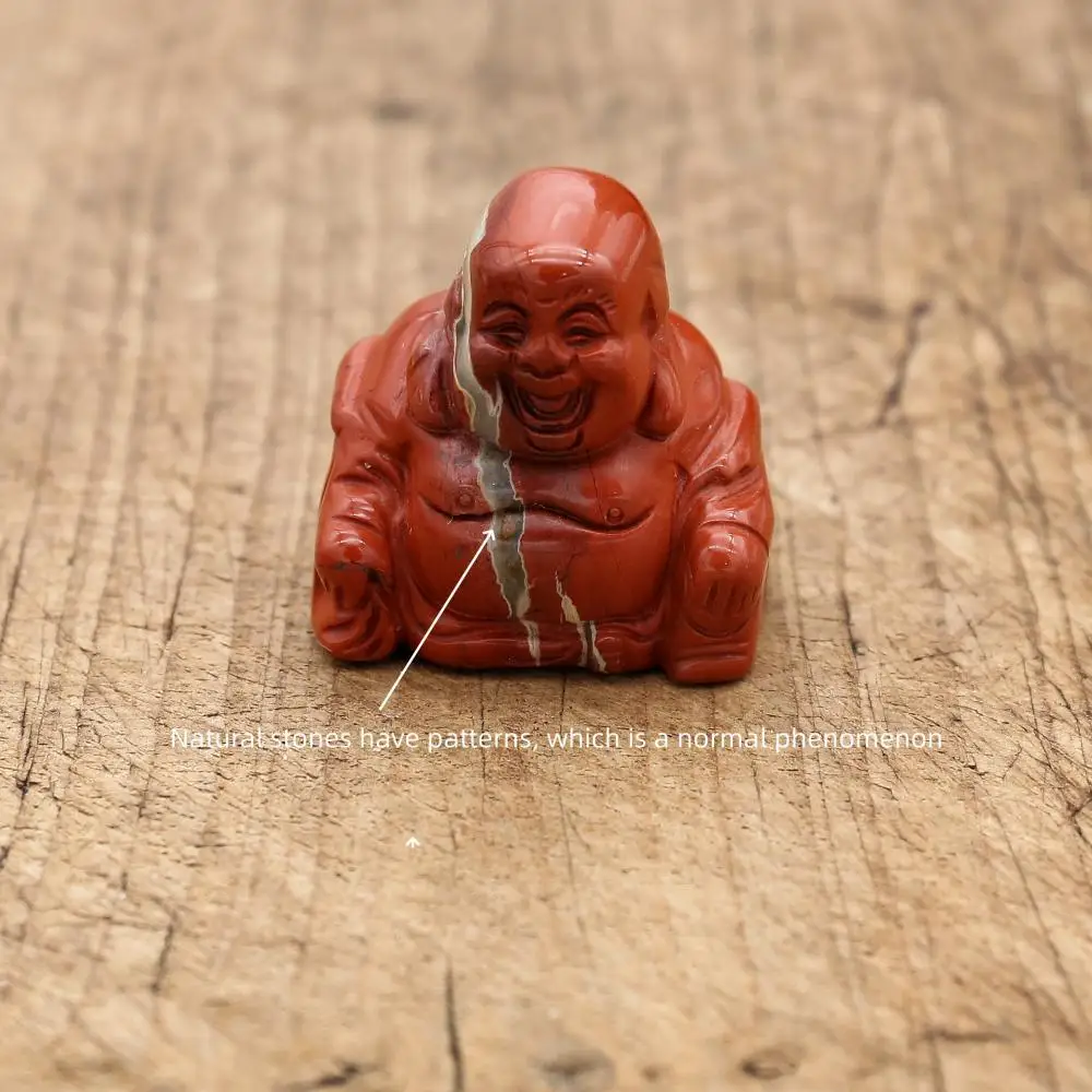 Natural Stone Carved Buddha Desktop Ornament 1.5 Inch Green Aventurine Tiger Eye Chakra Healing Quartz Reiki Gifts
