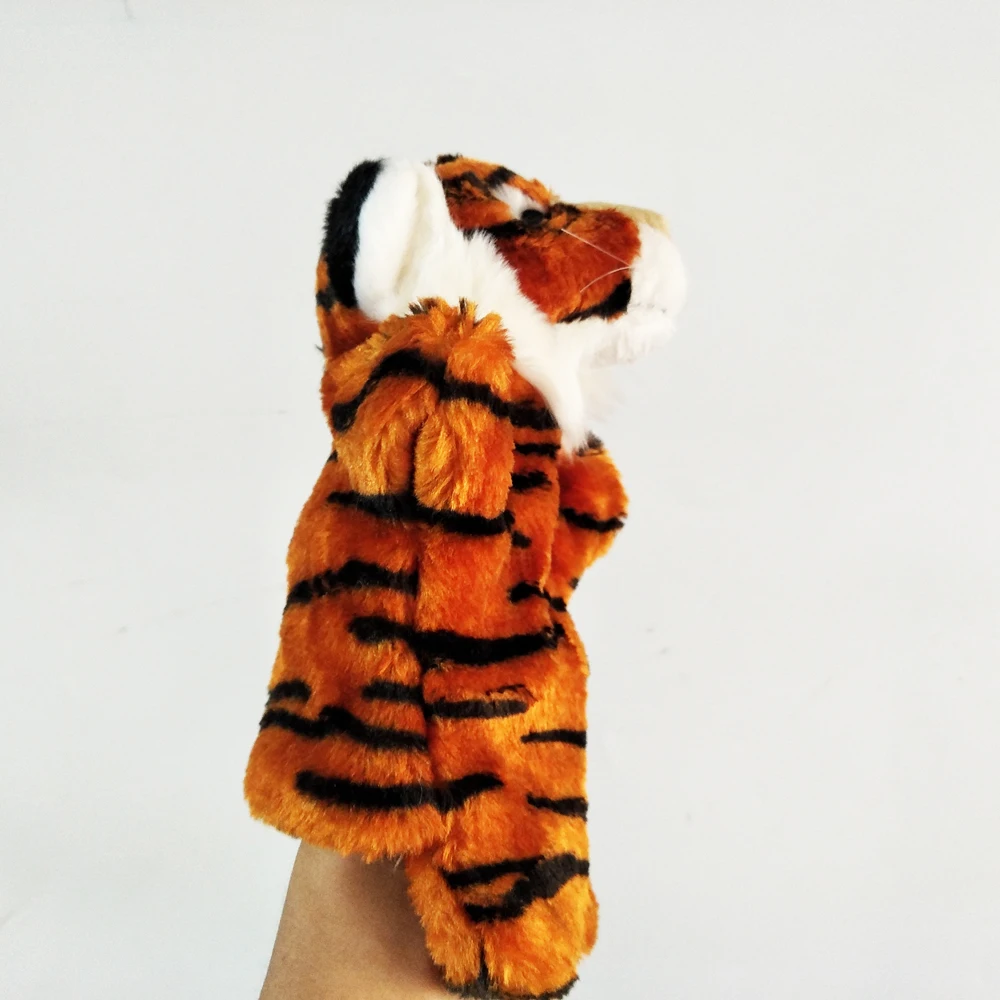 เสือสัตว์หุ่นมือของเล่นตุ๊กตาสําหรับเด็กยัดของขวัญ