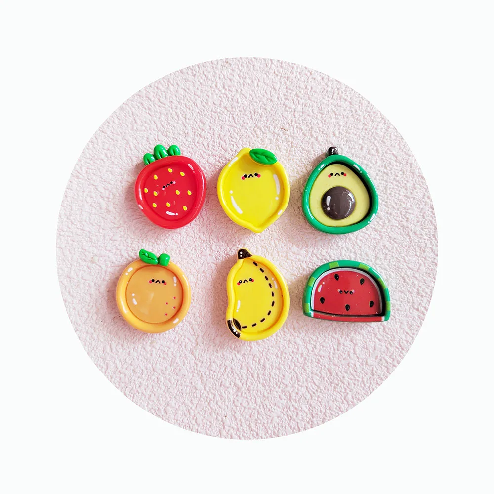 Cute Mini Cartoon Fruit Dish Resin Series Flatback Scrapbooking DIY Jewelry Craft Decoration Accessory