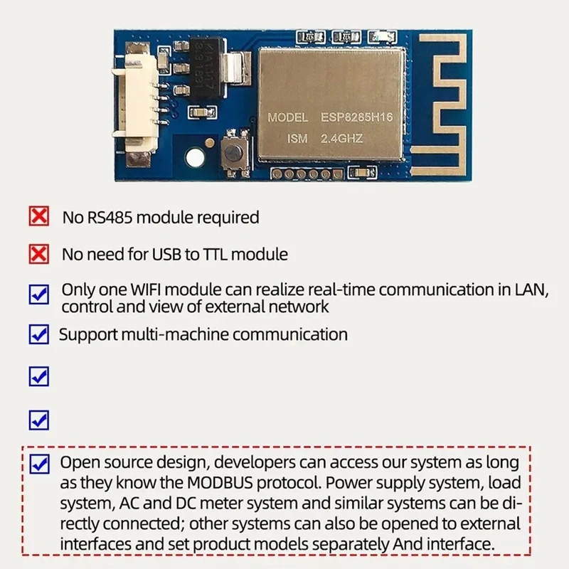 ESP8285H16 WIFI Module Mobiele Telefoon APP Smart Home Afstandsbediening Door Power Systeem Te Bediening Power Module Voor DC-DC