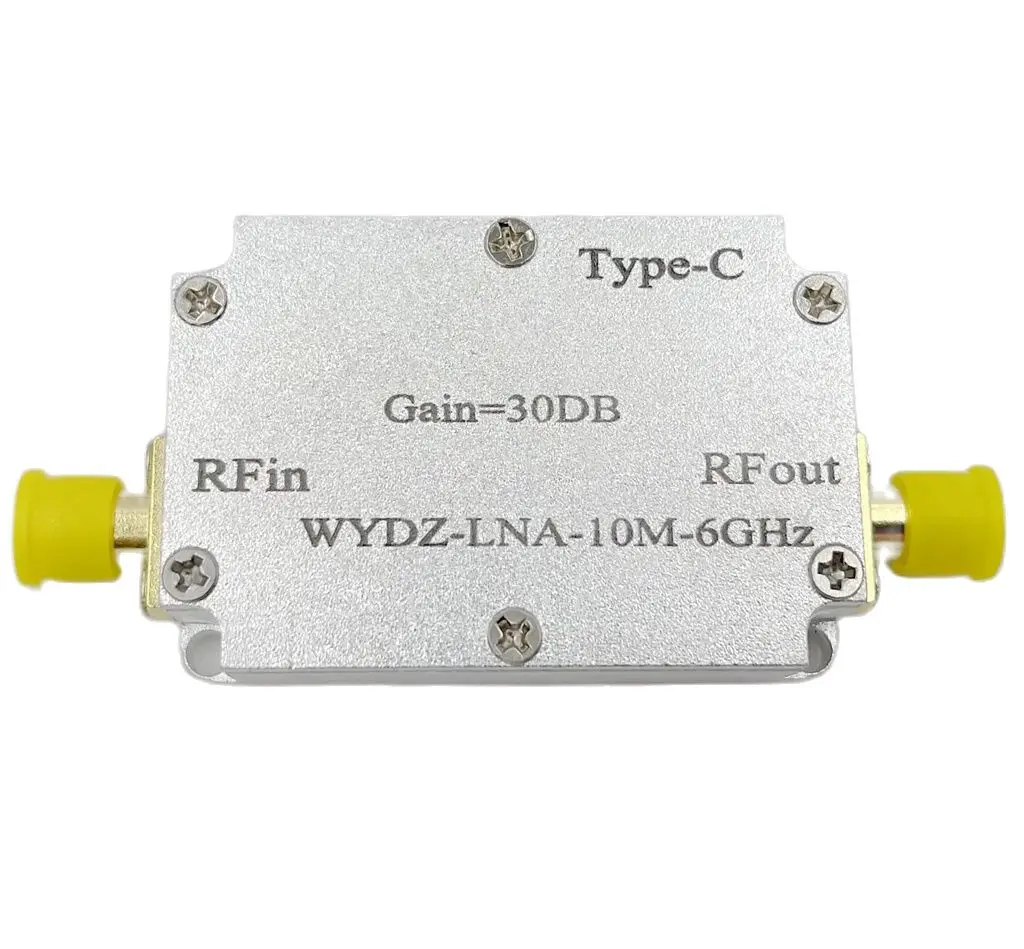 High flatness amplifier 10m-6ghz gain 30dB RF signal driving or receiving front end