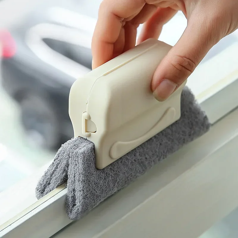 Hot Window Groove Cleaning Cloth Window Cleaning Brush Brush Windows Slot Cleaner Brush Clean Household cleaning tools wholesale