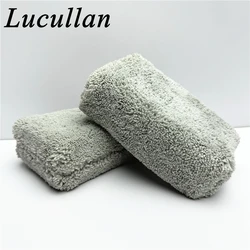 Lucullan Premium Grade Cobra Long Fiber Plush Wax Glazes Rectangle Foam Pad Microfiber Detailing Applicator Sponge