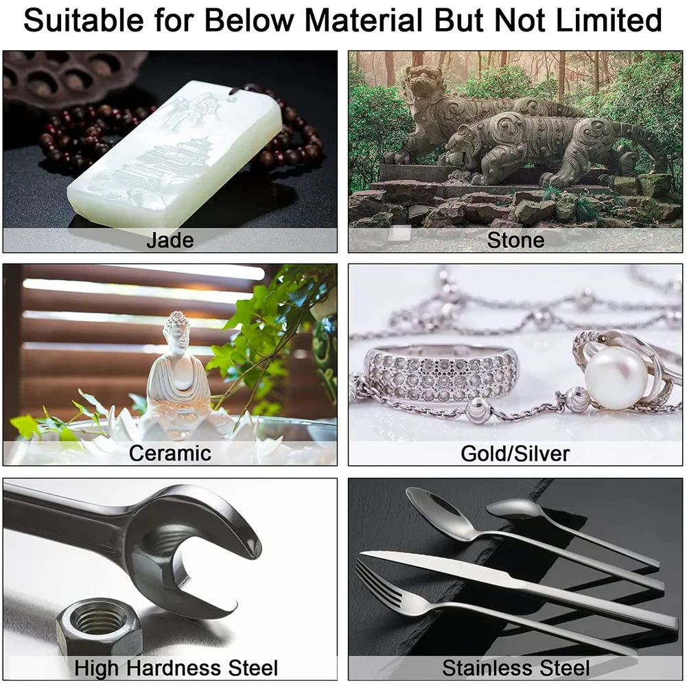 

ABRW-Stone Carving Set, Diamond Burr Bits For Stone Rocks Glass Ceramics Dremel Rotary Tools