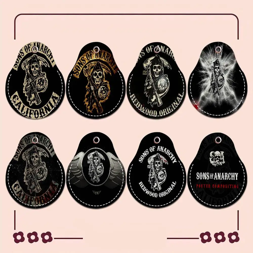 

Брелок-ключница S-Sons O-Of A-Anarchy TV из искусственной кожи, 1 шт., защитный чехол для ключей, брелок для карт контроля доступа, кольцо для ключей