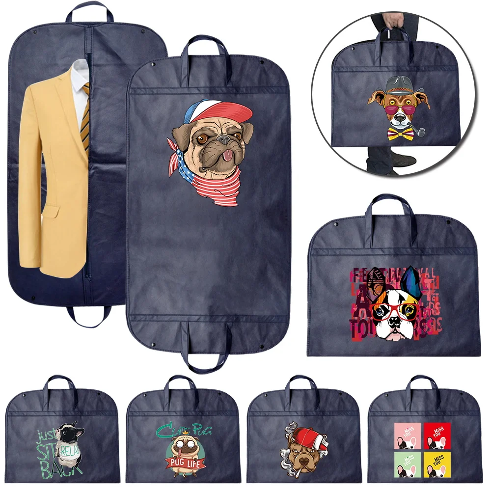 

New Non-woven Clothing Dust Covers Thickened Suit Coat Protective Cover Wardrobe Clothes Storage Bags Cute Dog Pattern Series