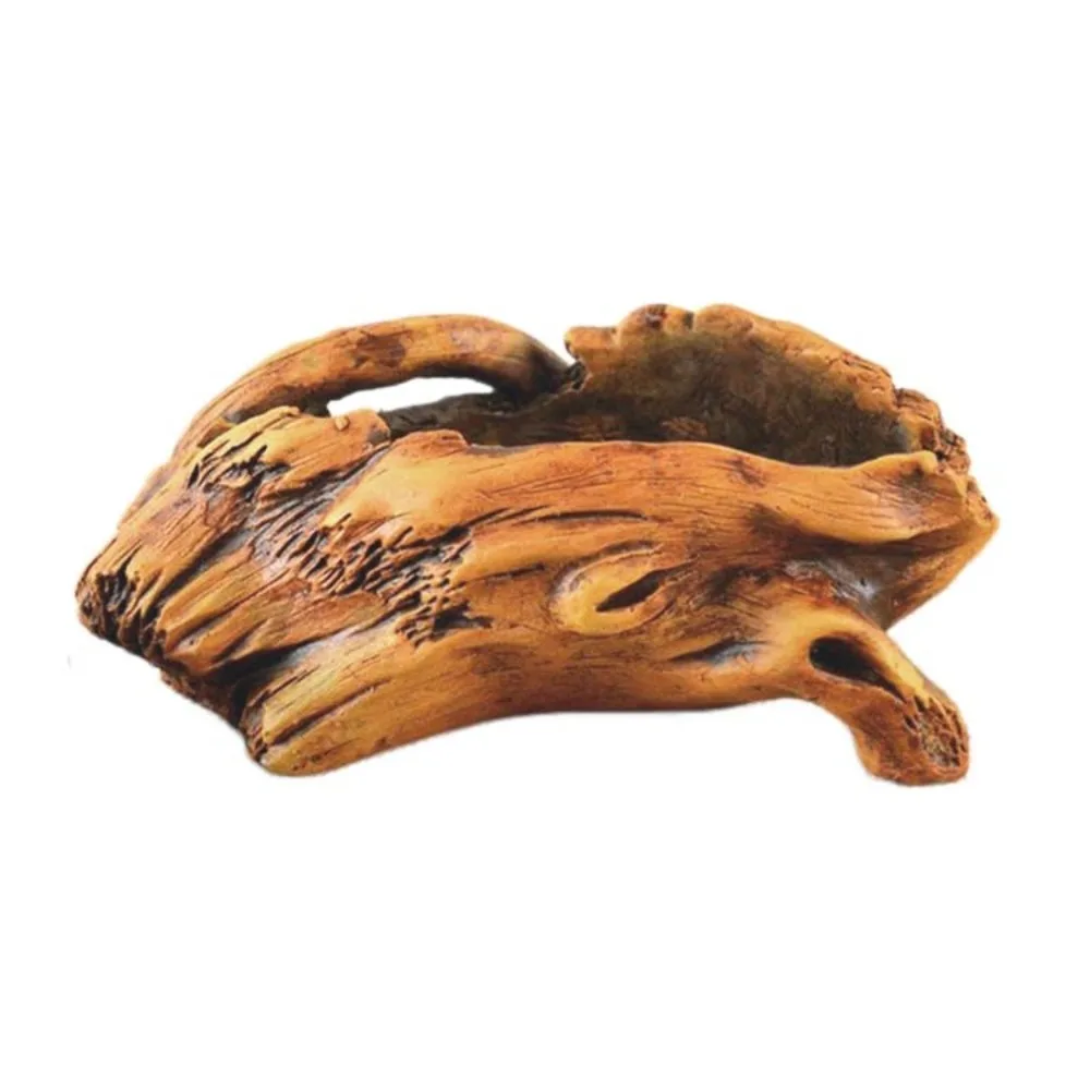 Rustic Stump Log Imitation Wooden Flower Pot Home Decoration Wood Grain Imitation Wood Flowerpot Bonsai