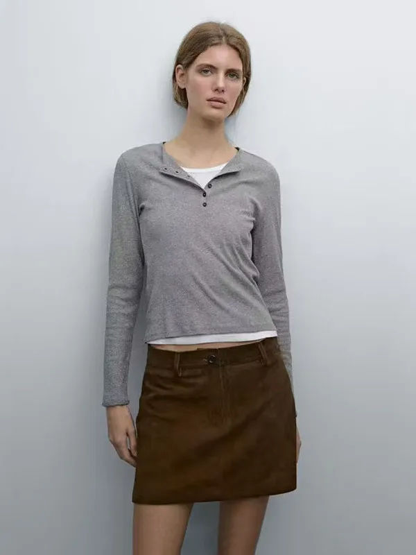 

Новая весенняя повседневная футболка из чистого хлопка, свободного кроя, комфортный вязаный топ для женщин