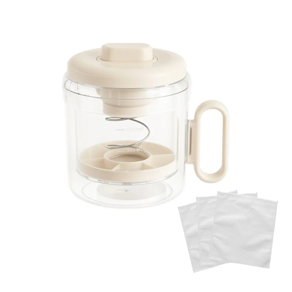 

Fine Mesh Greek Yogurt Filter Detachable Pressure Spring Whey Separation Tools with Handle Clear Scale Greek Yogurt Maker Juice