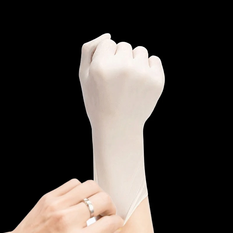 Disposable White Latex Examination Gloves