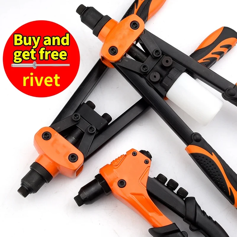 Imagem -02 - Professional Hand Rivet Gun Grupo Riveter Tools Nut Riveter Construção Grampeador Faça Você Mesmo Ferramenta Embody 50 Pcs