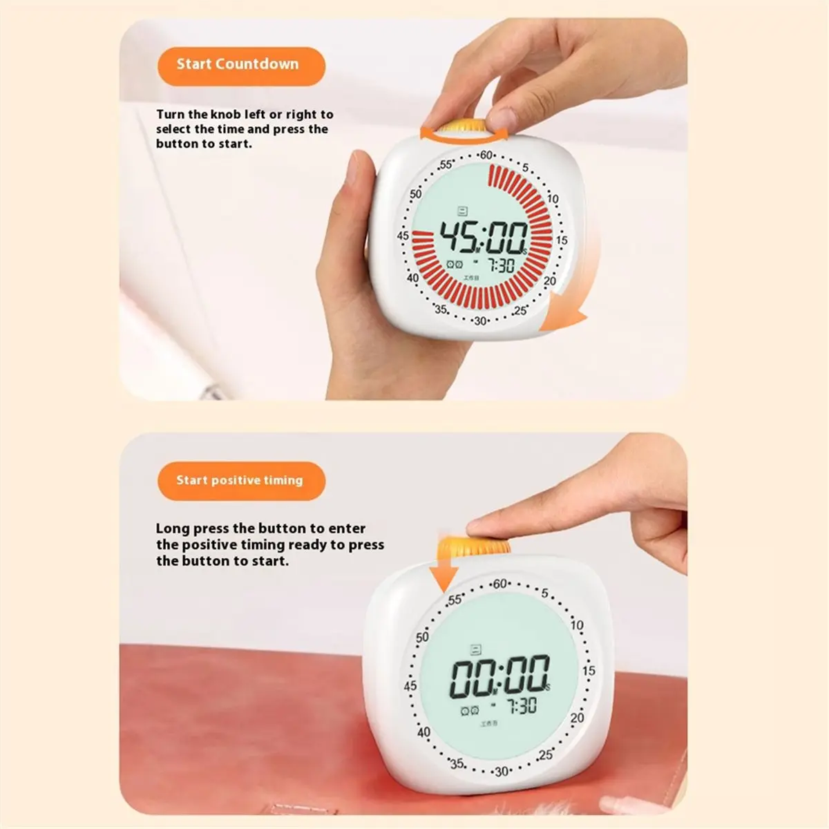 2026 New ABS for Classroom Teach Kids Time Management with Visual Timer Simple Concept As Time Passes