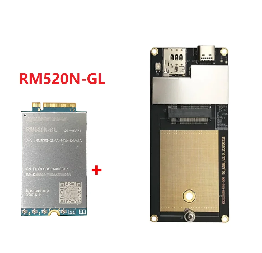 Quectel RM520N-GL 5G Sub-6 GHz NR M.2 module RM520NGLAA-M20-SGASA for Global With MINI PCIe, USB Type C adapter New Quectel