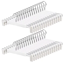 Pants Hangers with Adjustable Non-Slip Clips Anti-Rust Hanging Hook for Trouser,Skirts,Jeans,Clothes Hangers