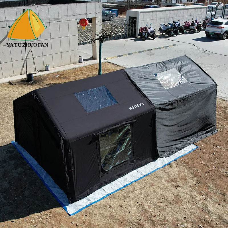 Hot Sale Multi Persons Air Camping Tent Outdoor Glamping Extend Air Cotton Oxford Inflatle Tent Extendle Air Tent