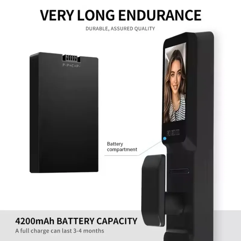 STLF التعرف على الوجه قفل الباب الذكي النخيل الوريد ذكي Cerradura Ai Inteligente Tuya Wifi بصمة قفل رقمي