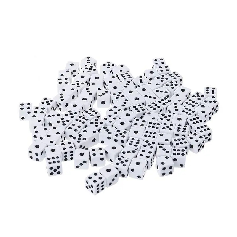 

652F Square White Plastic Six Sided with Sieve for 8mm,100Pcs
