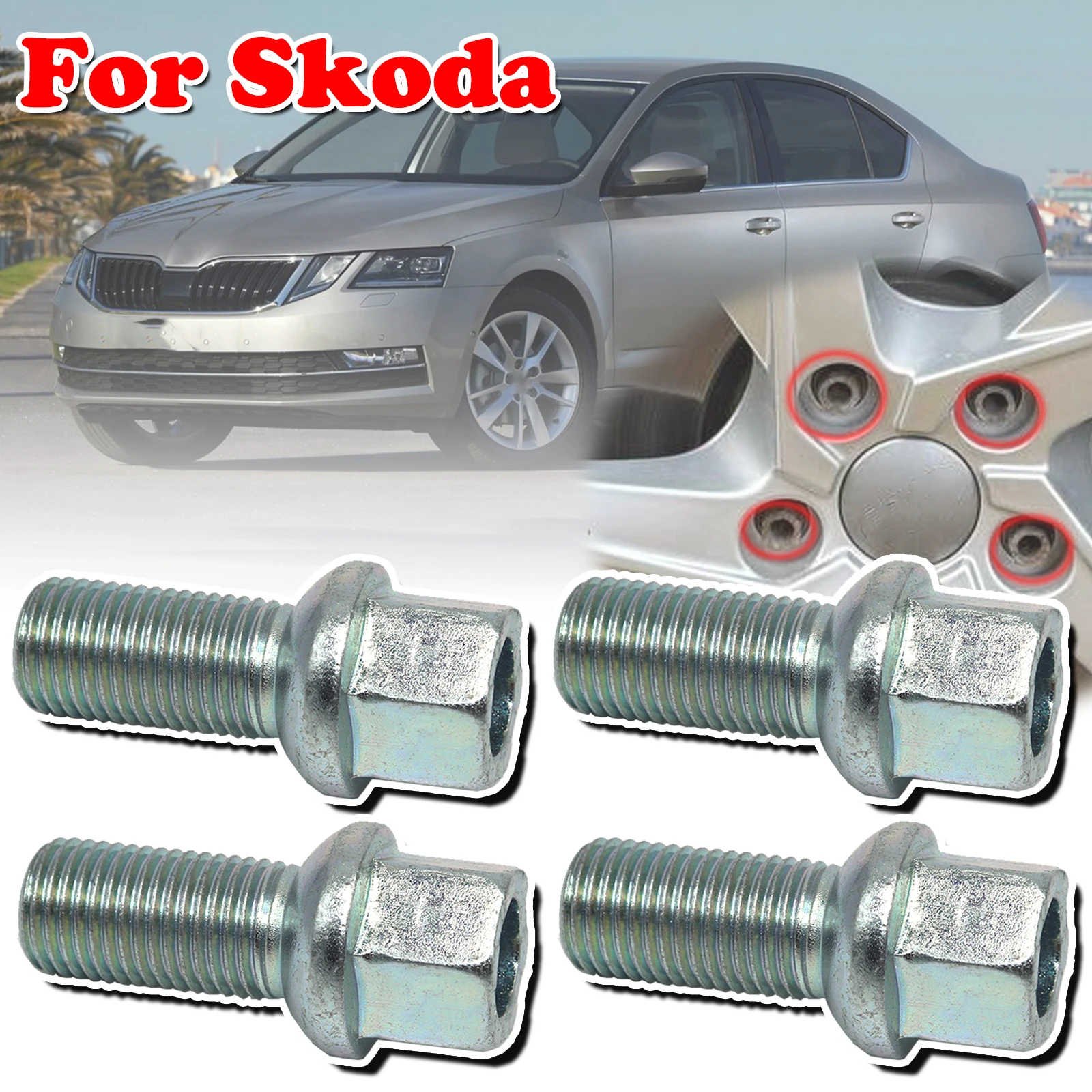 

WHT001812 Винт для колесной шины, автомобильная замена для Skoda Fabia 6Y Octavia 1U 1Z 5E Rapid Roomster Superb 3U Yeti, аксессуары
