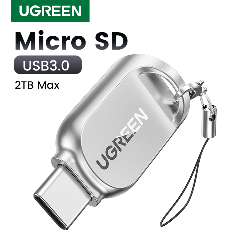  UGREEN Card Reader USB-C to Micro SD TF Card OTG Adapter for Laptop PC Tablet Phone Windows MacOS USB3.0 Memory Cardreader 