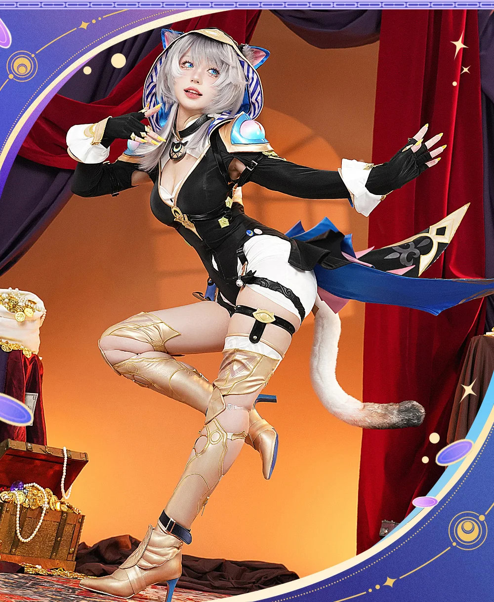 

Anime Cipher Cosplay Honkai: Star Rail Costume Wig Game Cifera Hat Amphoreus Halloween Party Jumpsuit for Women Girls Carnival