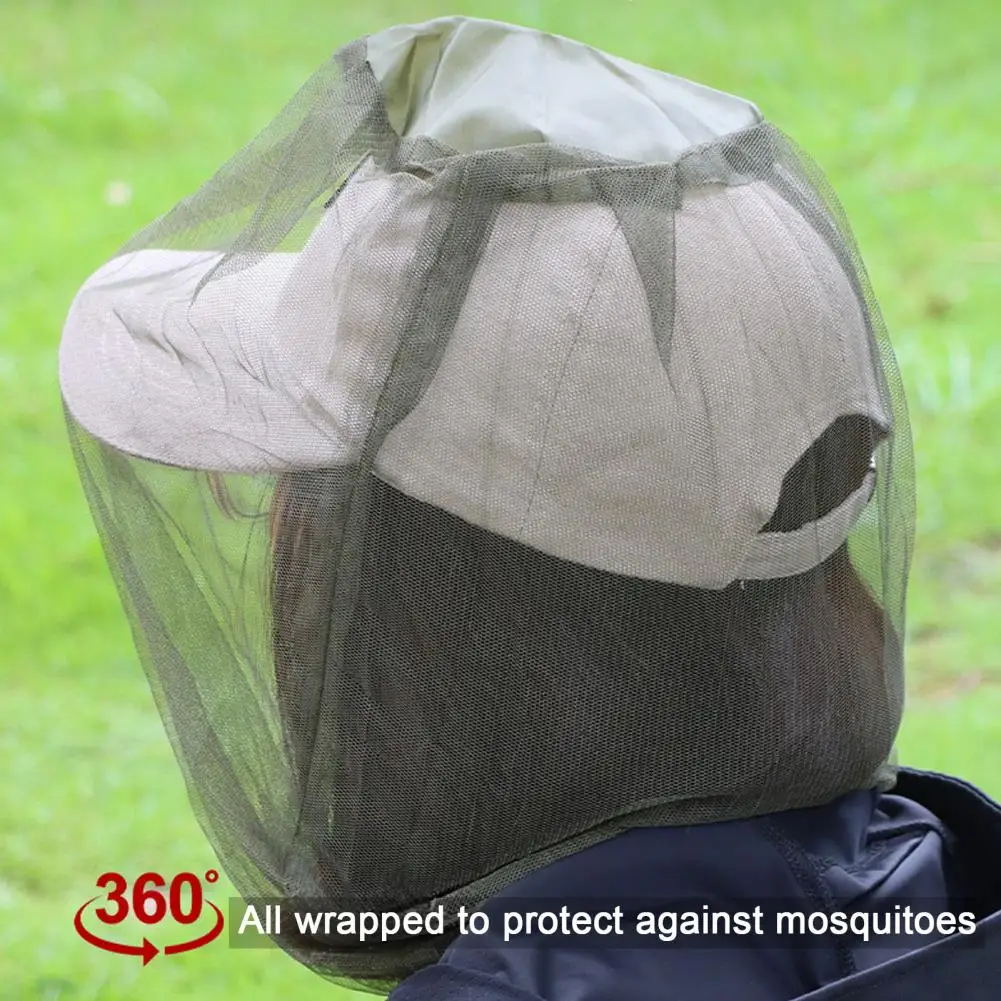 Mosquito Head Net Fishing Head Net Breathable Fine Mesh Flying Animal Outdoor Activity Face Netting Head Cover