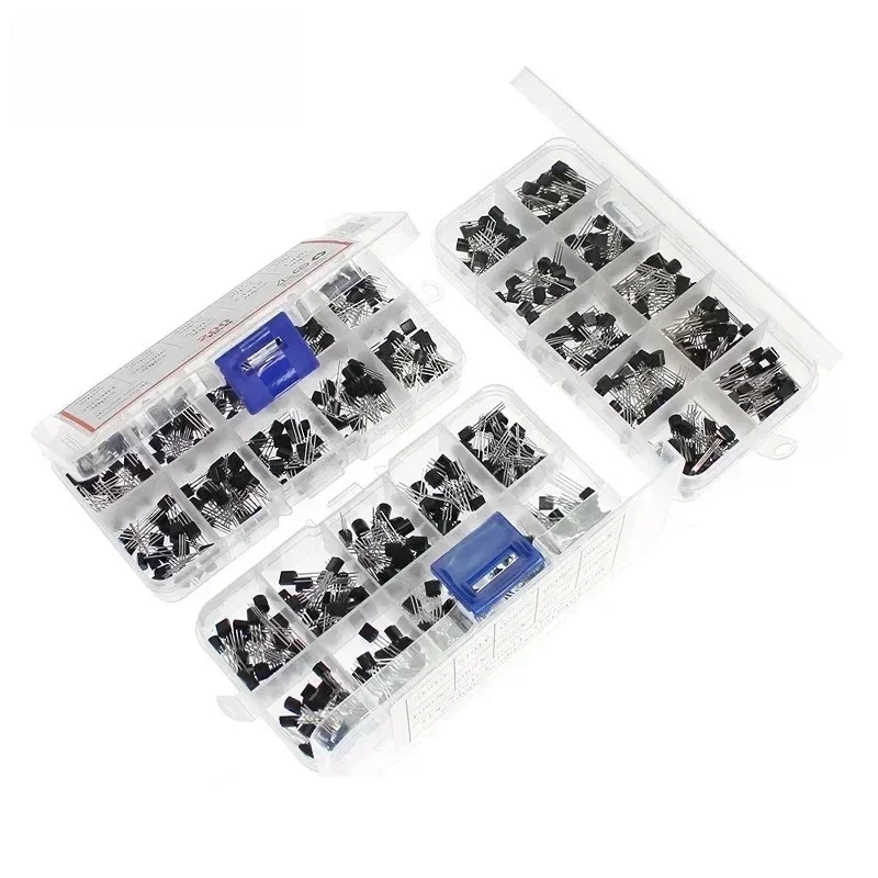 Transistor Assortment Kit TO92 PNP/NPN A1015 BC327 BC337 C1815 S8850 2N2222 2N2907 2N3904 2N3906 for Electronics DIY Repair