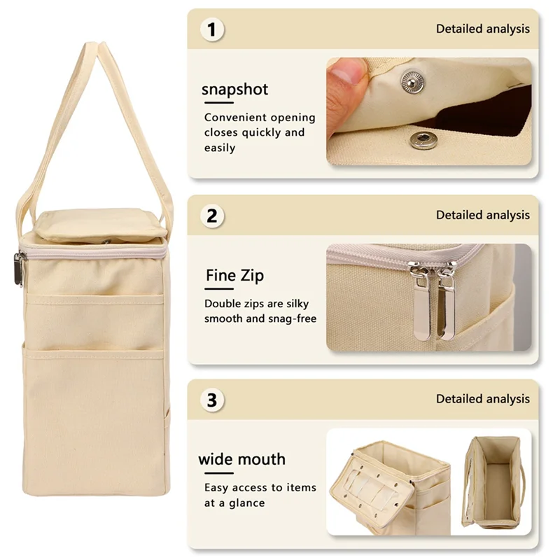 

ABFS швейная сумка для вязания, сумка для хранения пряжи, шерстяные крючки, вязальные спицы, швейные инструменты, домашний органайзер «сделай сам»