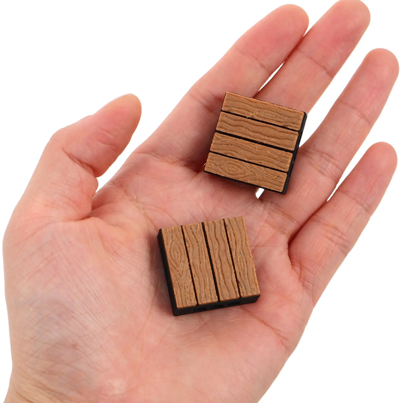 

12Pcs Miniature Dollhouse Flooring Tiles Realistic Wood Grain Hardwood Floorboard Set for Kitchen Bedroom Living Room Diorama