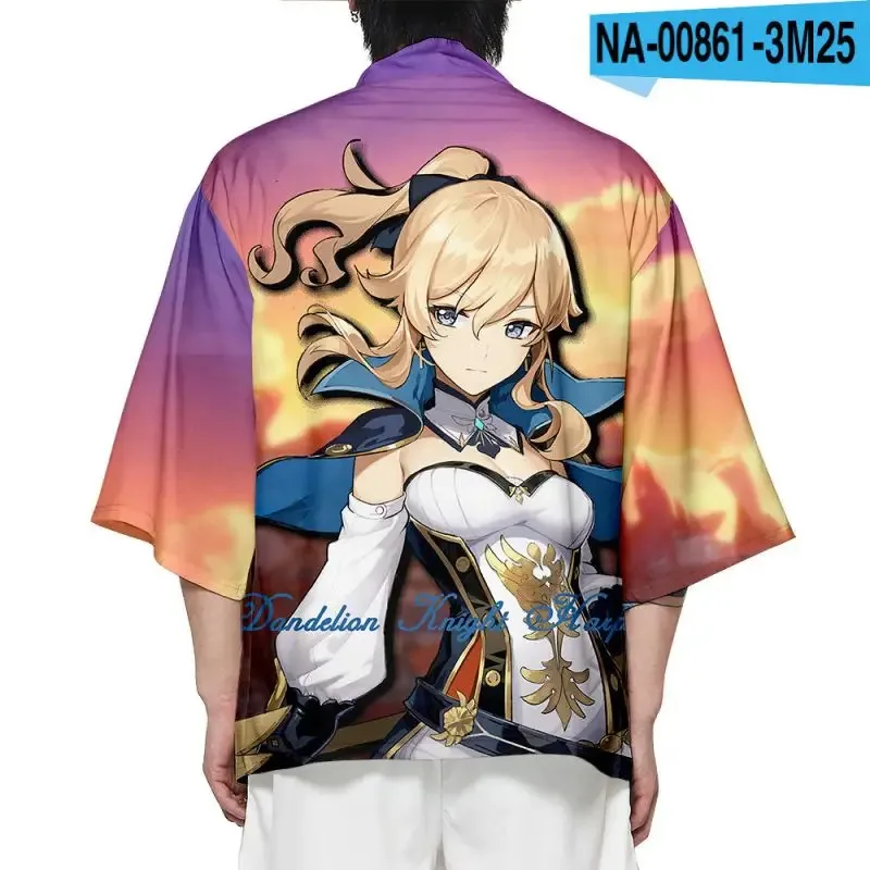 

2025 11 Genshin Impact кимоно хаори плащ Harajuku Raiden Shogun косплей костюм Мона топы мужской кардиган в японском стиле