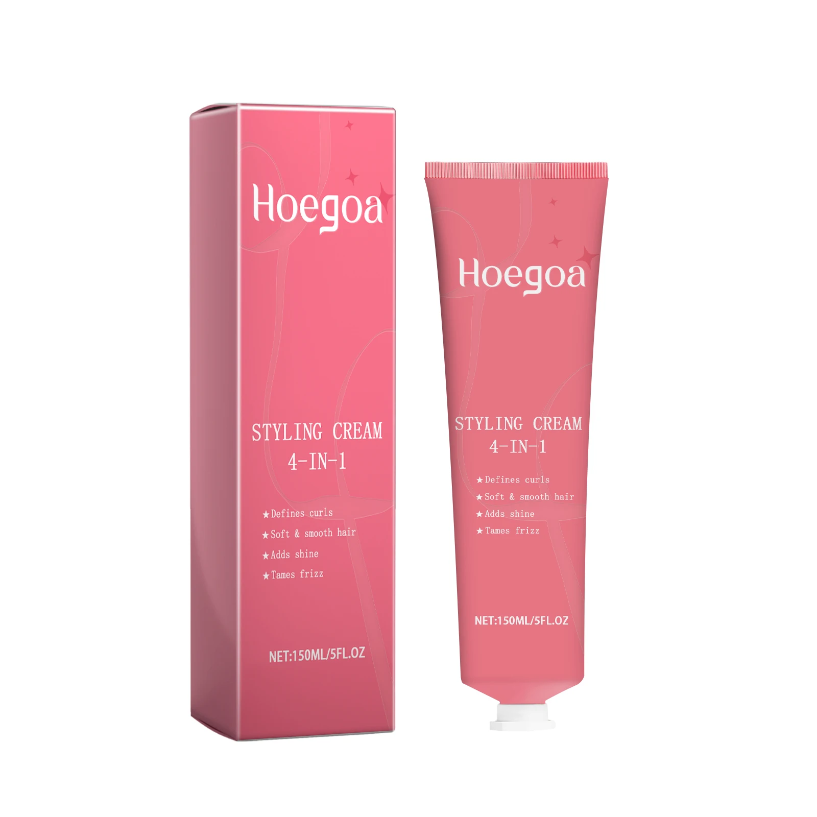 4 in 1 Hair Styling Cream Add Shine Soothing Frizz Define Curls Reducing Dry Edges Control Non Greasy Hair Shaping Cream