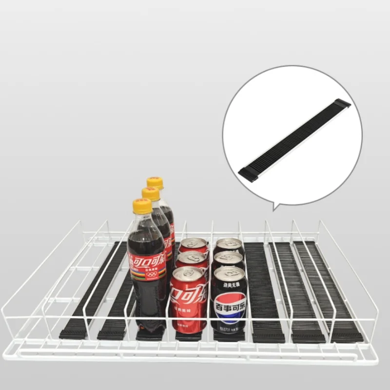 1pc Mall Automatic Drink Pusher Organizer Supermarket Freezer Slide Rack Fridge Beer Soda Beverage Can Dispenser Storage Shelf