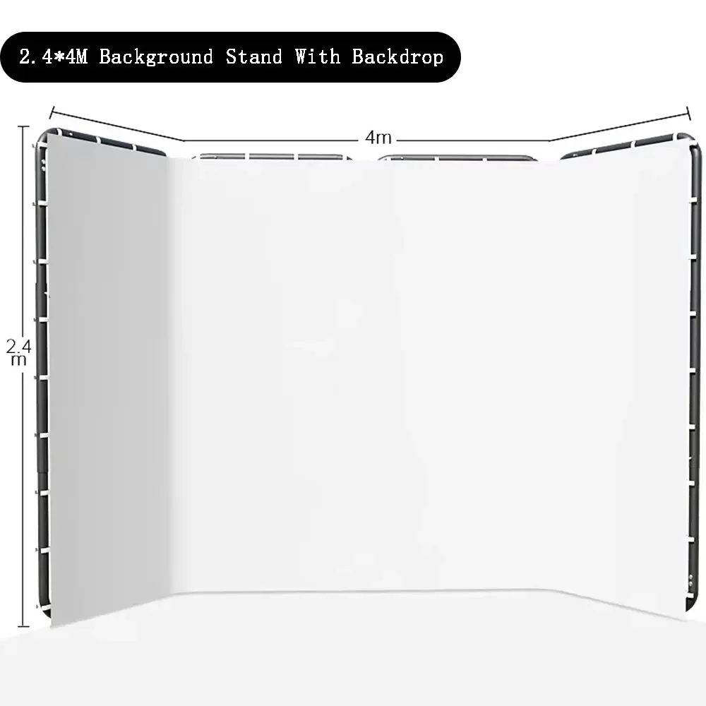 SH 240x400cm Achtergrondstandaard Frame Met 2.35x3.6M Fotografie 4 Kleuren Scherm Achtergronden Fotografie Achtergrond