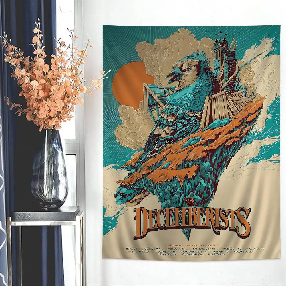 Independent Rock Band The D-Decemberists Hanging Bohemian Tapestry Bohemian Wall Tapestries Mandala Kawaii Room Decor