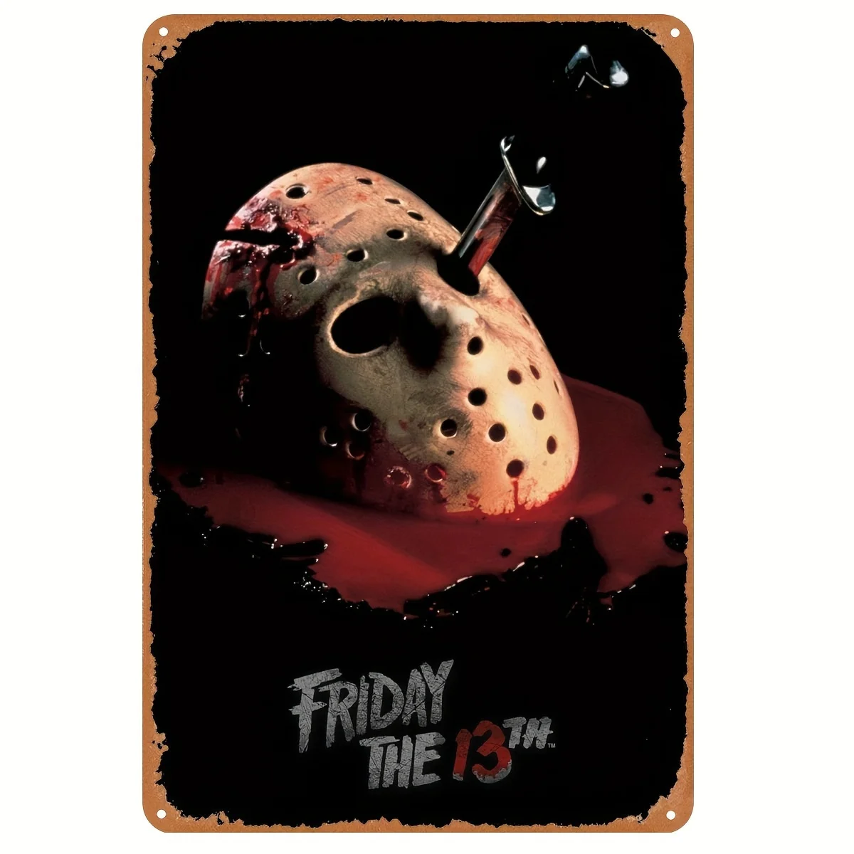 Letrero de chapa de Metal Vintage Friday the 13th, decoración de pared artística humorística de 20x30cm para el hogar, Bar, cafetería, granja, garaje, jardín, 1 ud.