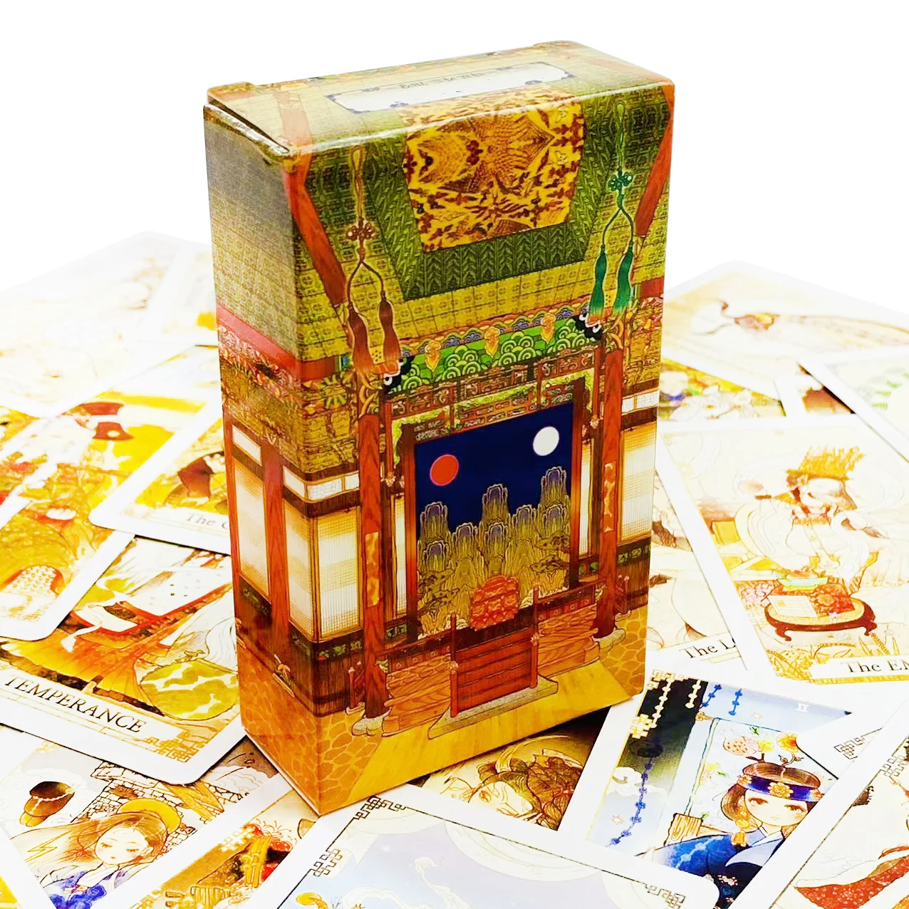 

Retro Court Tarot Cards 78PCS Chinese-style Tarot Deck Classic Design For Beginners & Pros, Perfect For Divination & Gift Giving