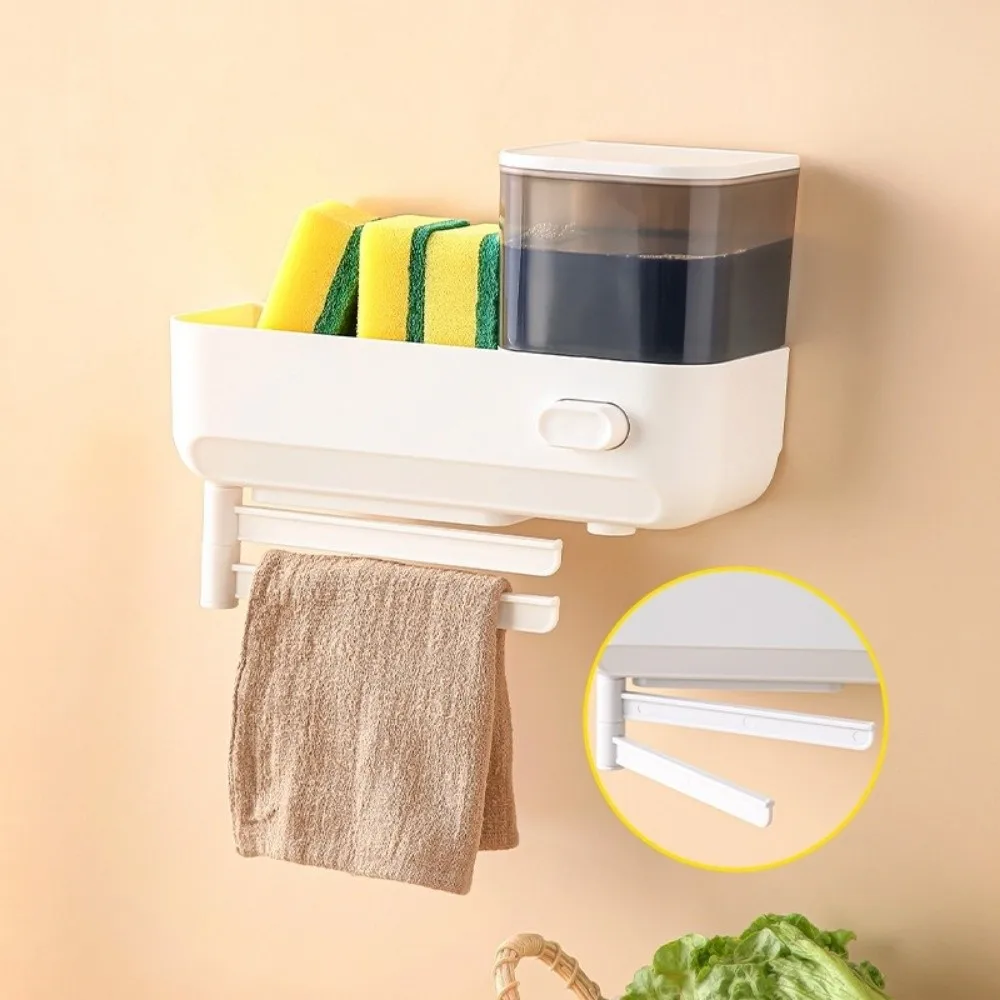 

Wall Mounted Kitchen Soap Dispenser Large Capacity Hand Press Hand Press Dispenser Waterproof Design Remover