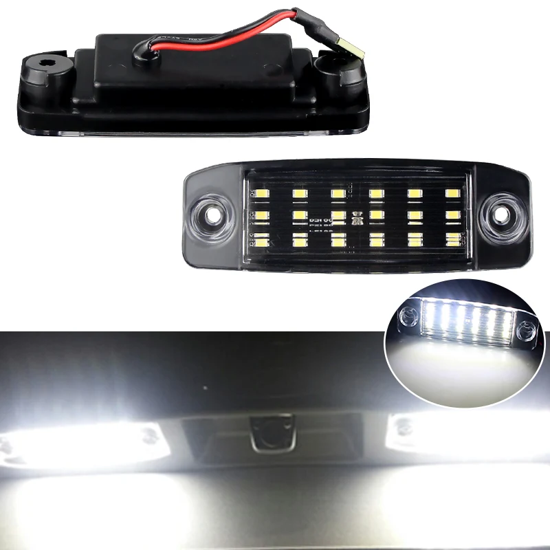 2pcs 12v White 18LEDs For Kia Sportage 2010-up For Hyundai Kona 2017- For i40 CW 2011- High Quality SMD Car License Plate Lights