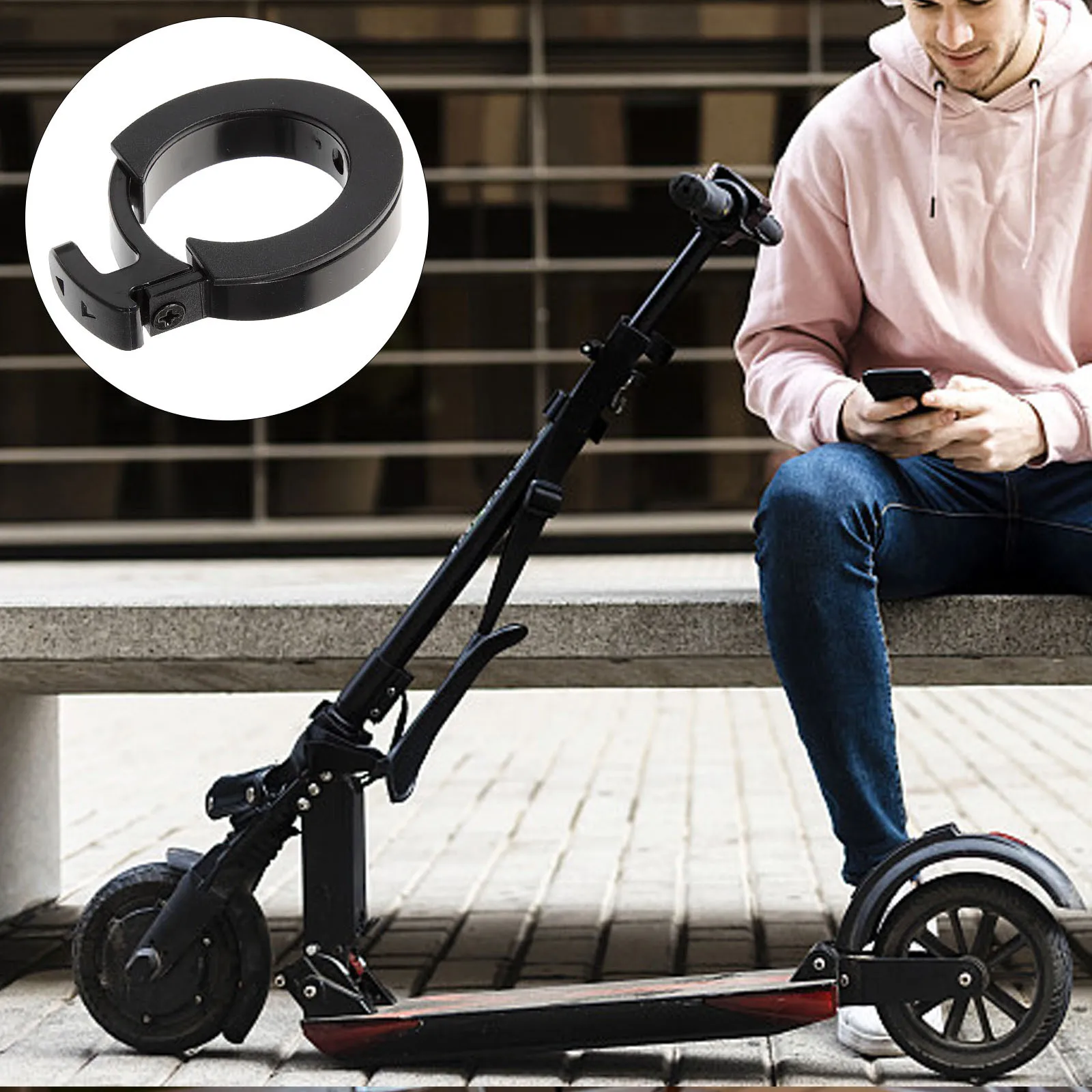 1Set Affordable Electric Scooter Guard Ring Strong Lightweight Circle Ring Buckle Prevent Shaking during Driving