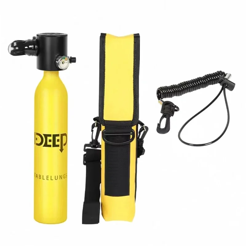 0.5L Portable Scuba Diving Equipment Oxygen Tank Air Cylinder Pressure Gauge Instrument Mini Diving Cylinder Set