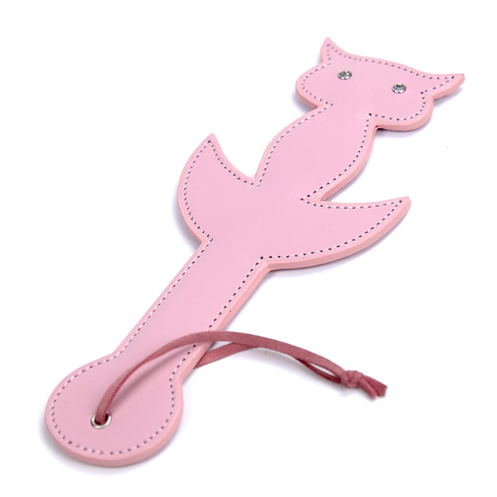 

27CM Pink PU Leather Cat face Horse Whip Flogger – Equestrian Riding Crop & Spanking Paddle for Spanking