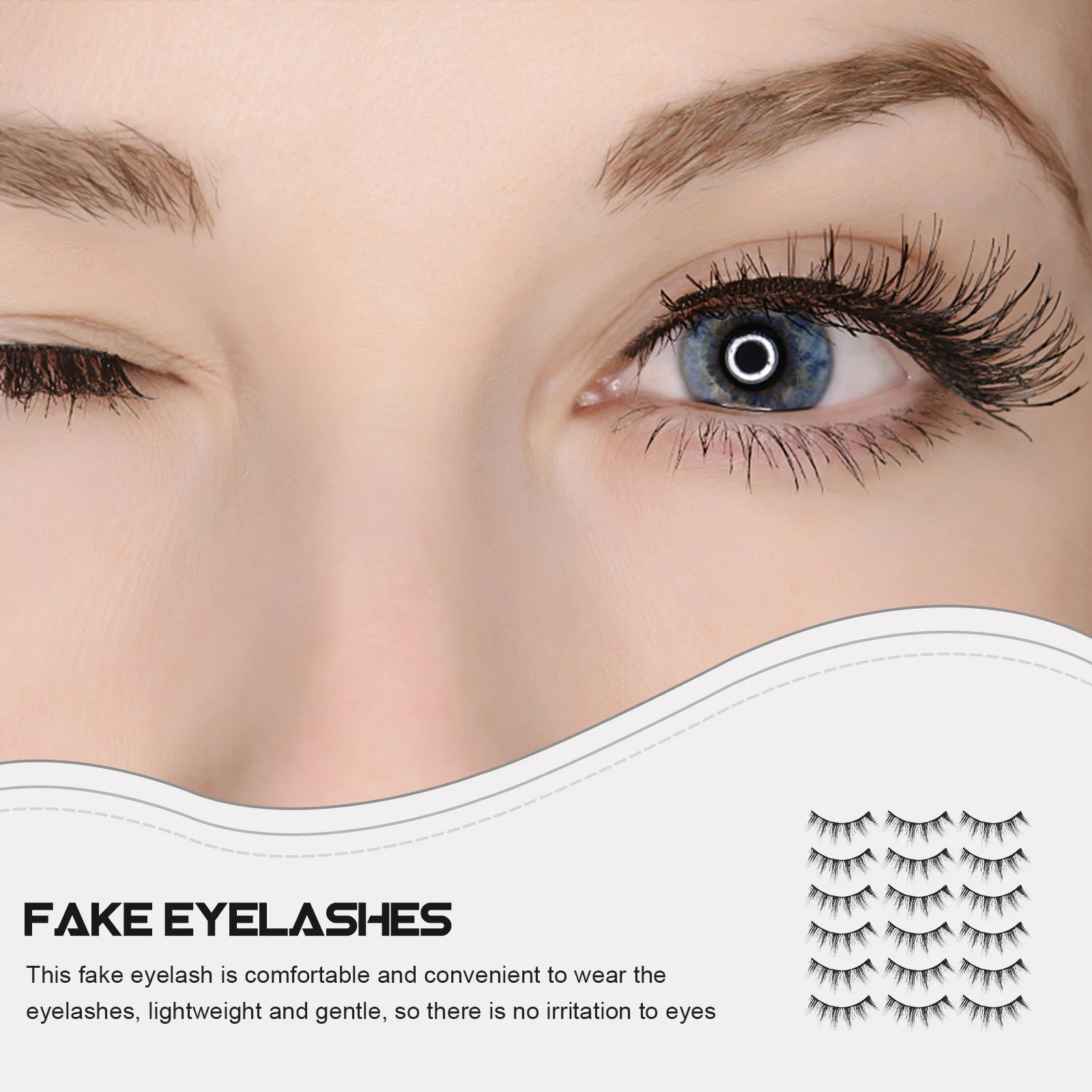 

OATIPHO 20 Pairs Curly False Eyelashes Natural Lash Strips for Women Makeup Bulk Eyelash Extensions Lashes