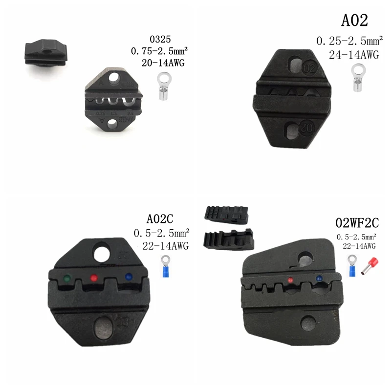 

7.5''Die Set For SN-16WF/0325/02/02C/02WF2C/06WF/05WF/02WF/0725 Crimping Plier Machine Modules Jaws