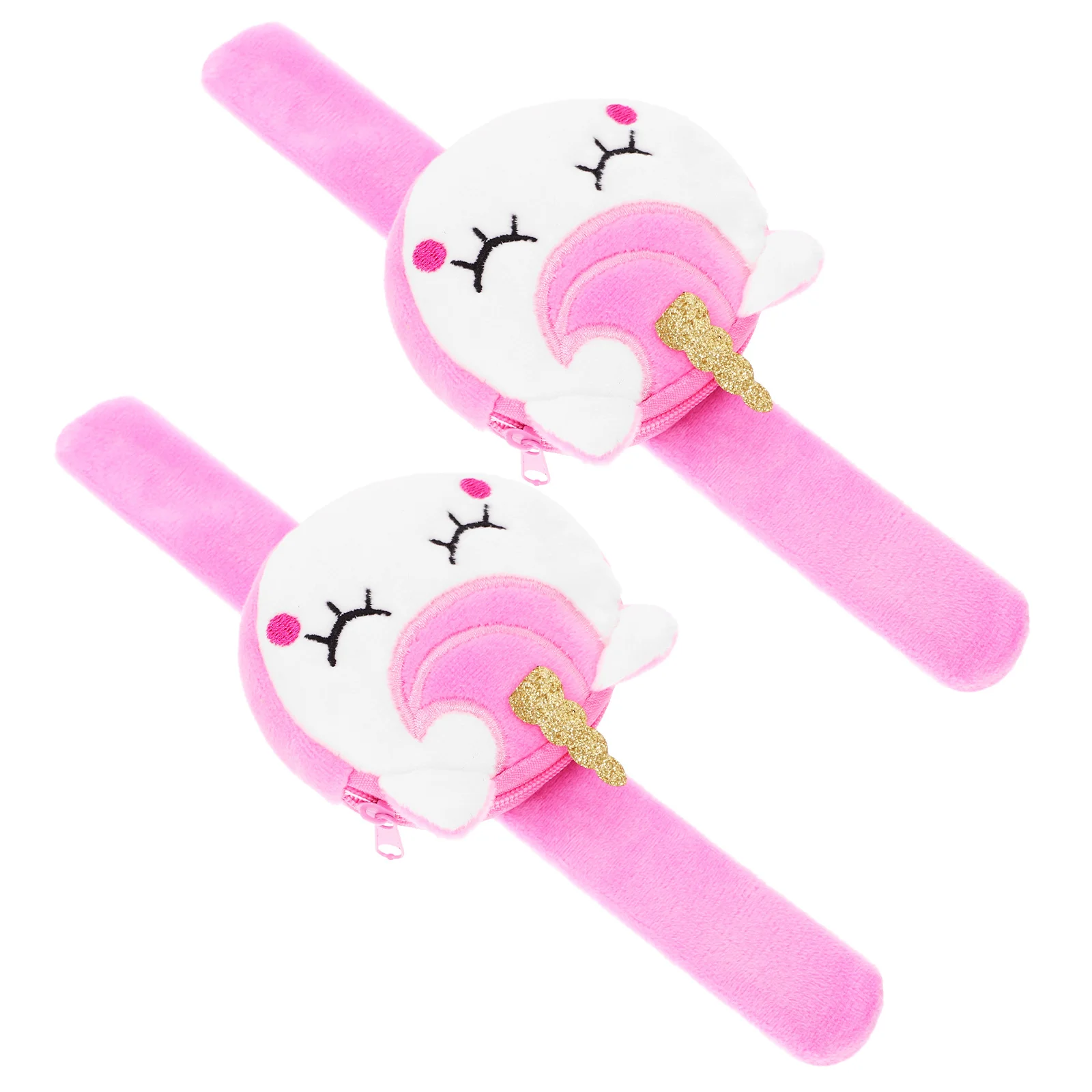 

2Pcs Unicorn Slap Bracelet Coin Purse Snap Wristband Party Favors Kids Birthday Favor Bulk Bulk Classroom Prizes