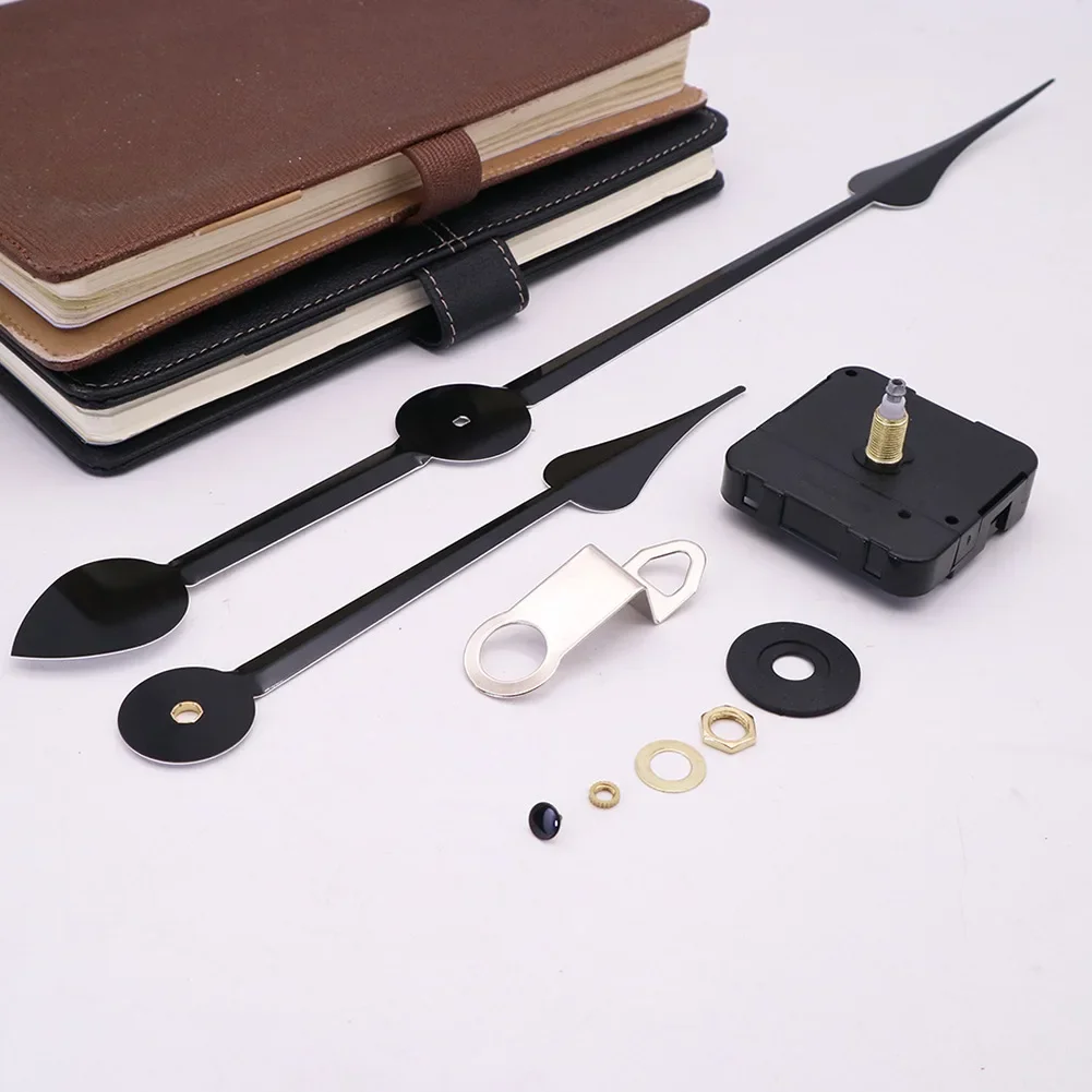 Quality Silent Quartz DIY Mechanism Movement Kit Large Long Hands Clock Movement High Torque Wall Clock Accessories Black