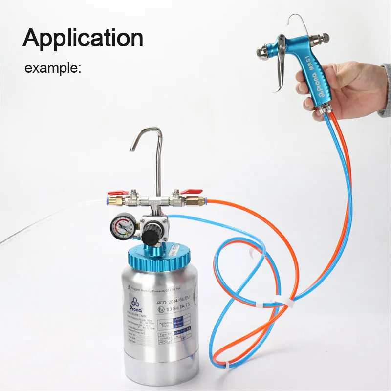 Prona 10L 30L Pressure Paint Pot Tank Spray Gun Sprayer Pressure Regulator Manual Auto Air Mixing Agitator for Industrial Paint