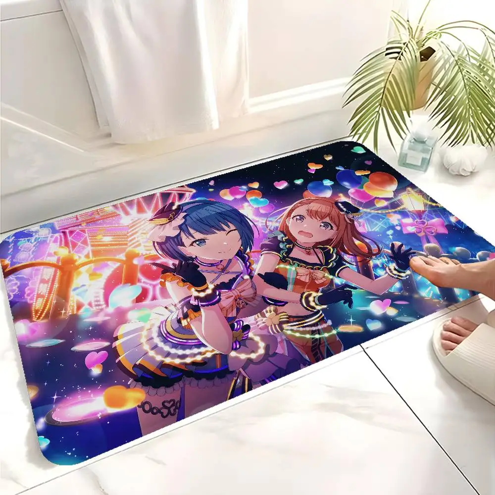 Anime P-Project S-Sekai Bathroom Mat Room Bedroom Decoration Balcony Anti-Slip Doormat Living Room Welcome Rug