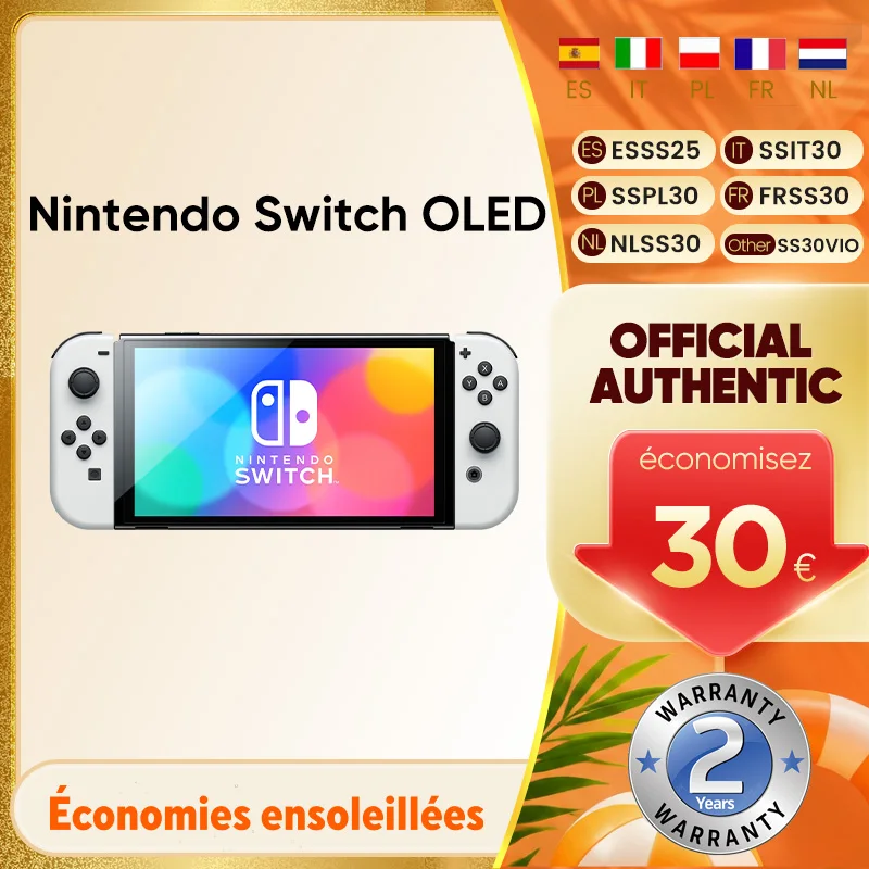 Modèle Nintendo Switch OLED, poignée Joy-Con, audio amélioré, console réglable, mode TV stable, modèle de jeu vidéo, écran 7 pouces