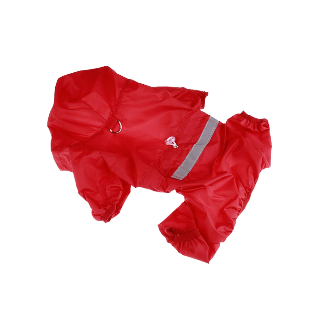 

Waterproof Dog Raincoat Lightweight Hooded Pet Jacket for Small Dogs Stay Dry Comfortable Outdoor Rainwear in Red Size Xl